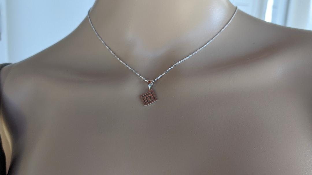 Collier Motif Grec en Argent 925