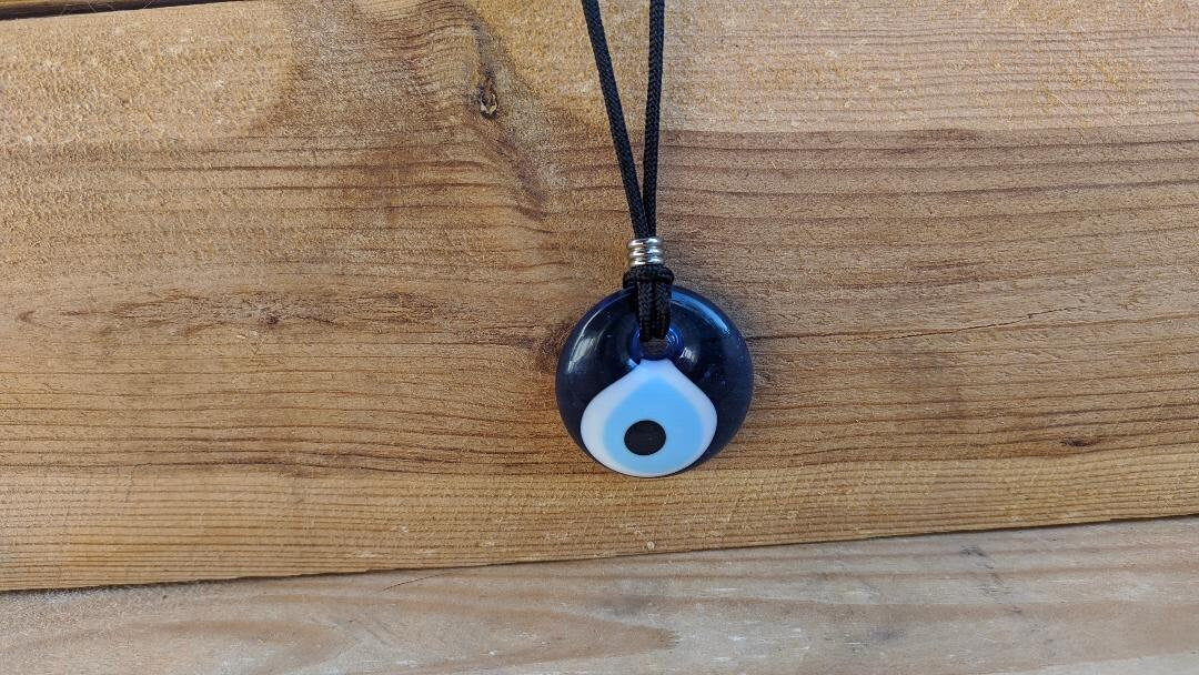 Glass Evil Eye Rearview Mirror Charm - New Car Fift