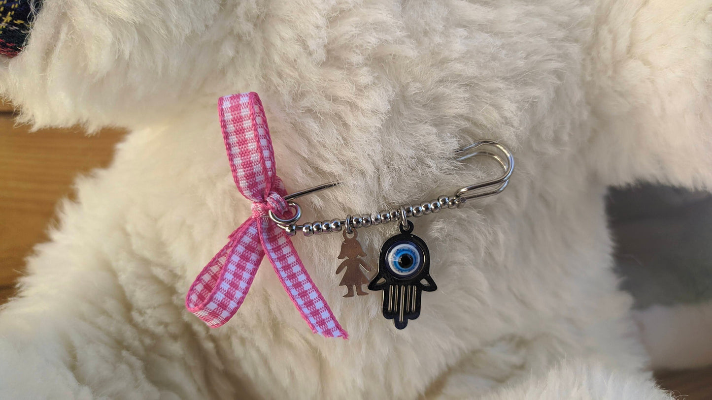 Broche Protection bébé Oeil Bleu - Cadeau bébé