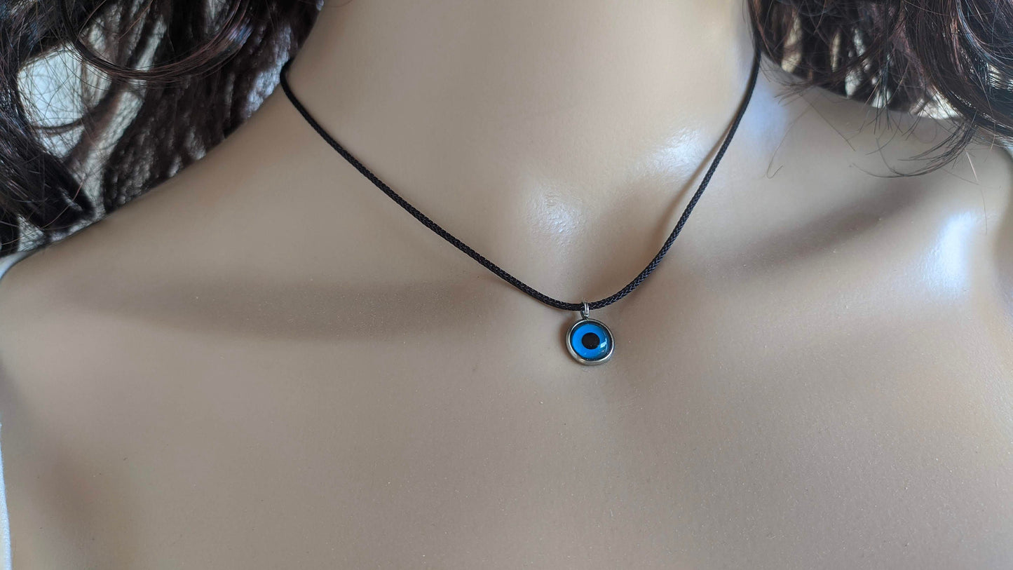 Pendentif Oeil Bleu en Verre - Bijou Grec