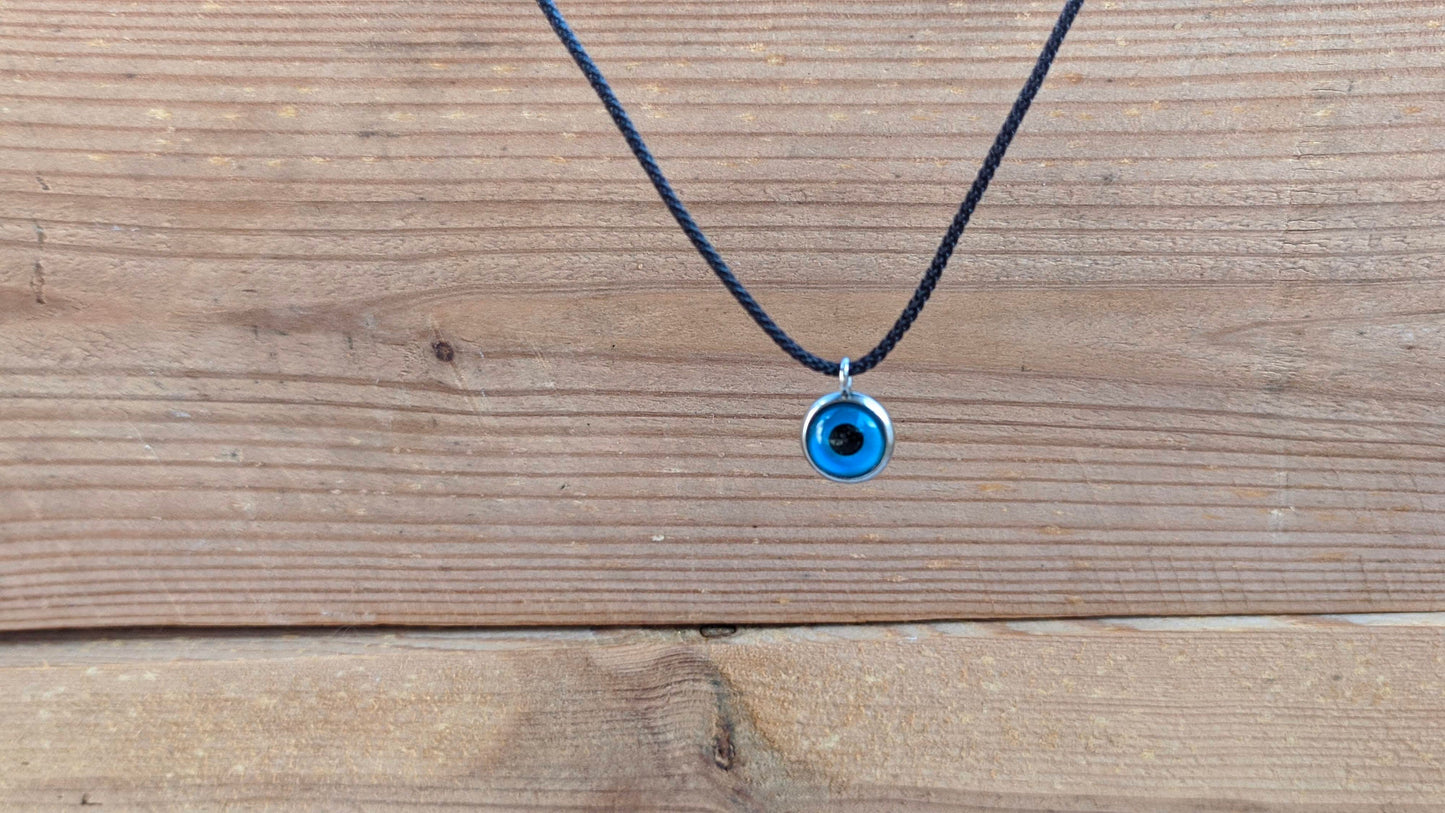 Pendentif Oeil Bleu en Verre - Bijou Grec