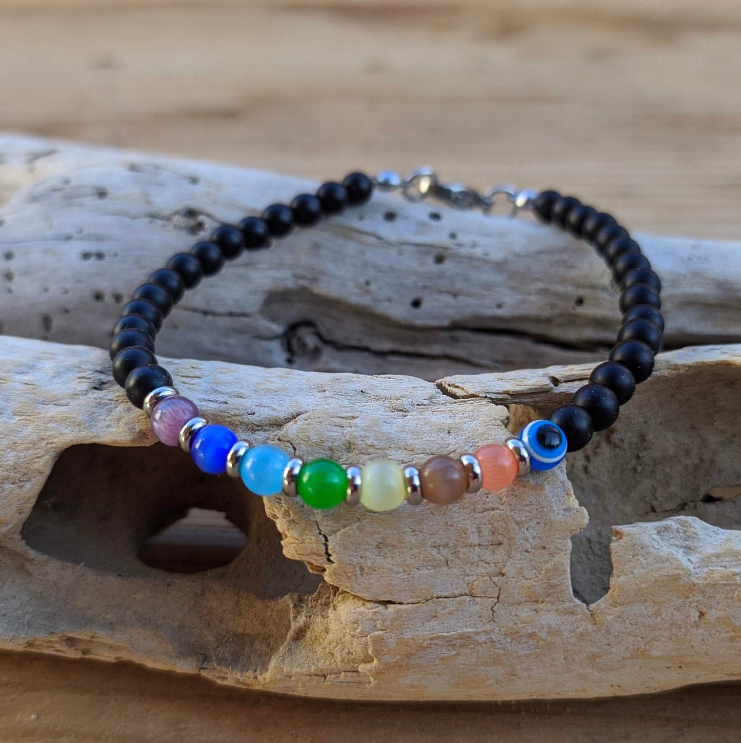 Bracelet Chakra Oeil bleu - Cadeau pour Elle - Protection femmes
