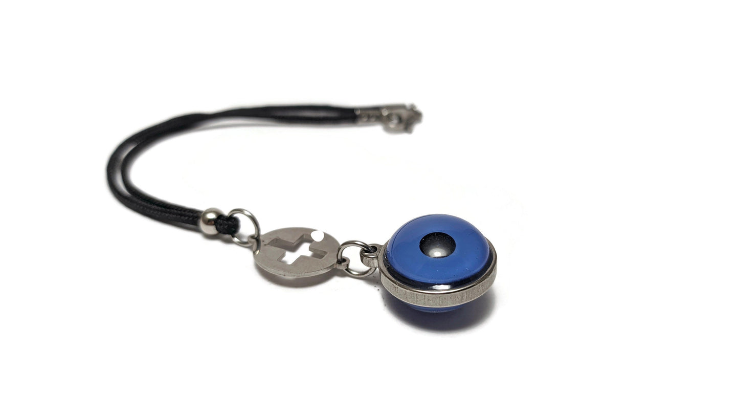 Bijou de Retroviseur Croix Oeil bleu