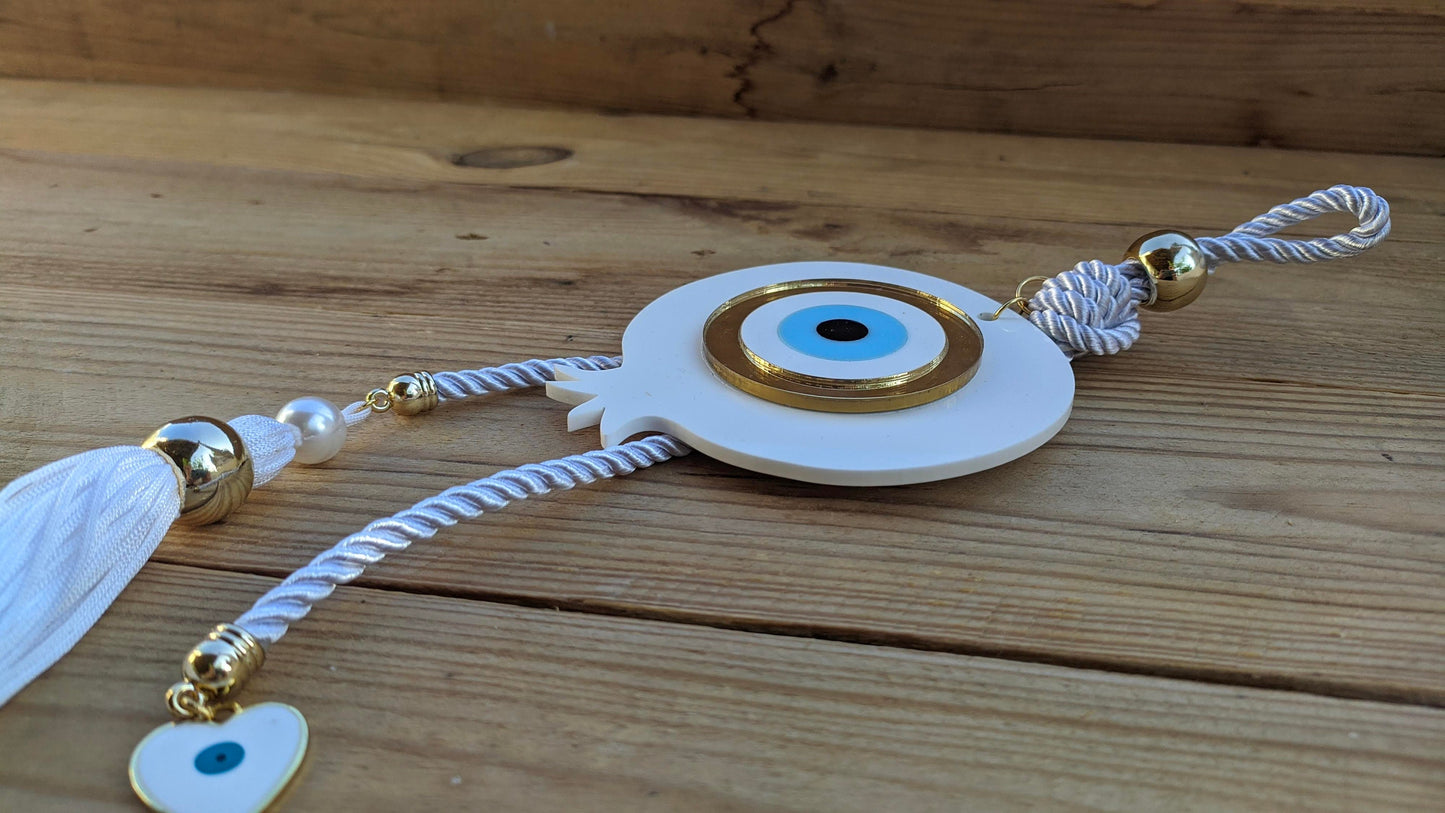 Evil Eye Pomegranate Wall Hanging - House Protection & Good Luck Decor