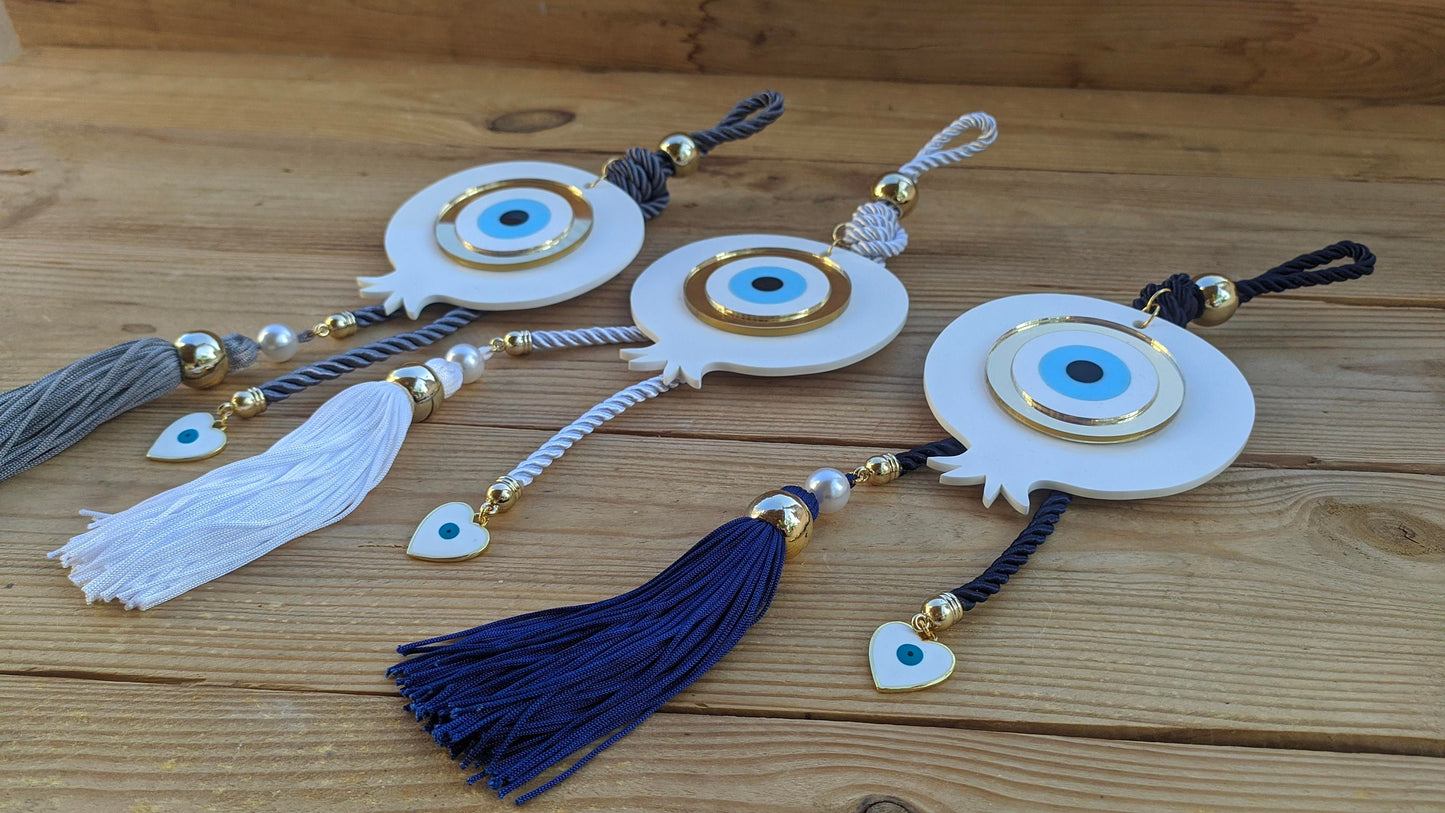 Evil Eye Pomegranate Wall Hanging - House Protection & Good Luck Decor