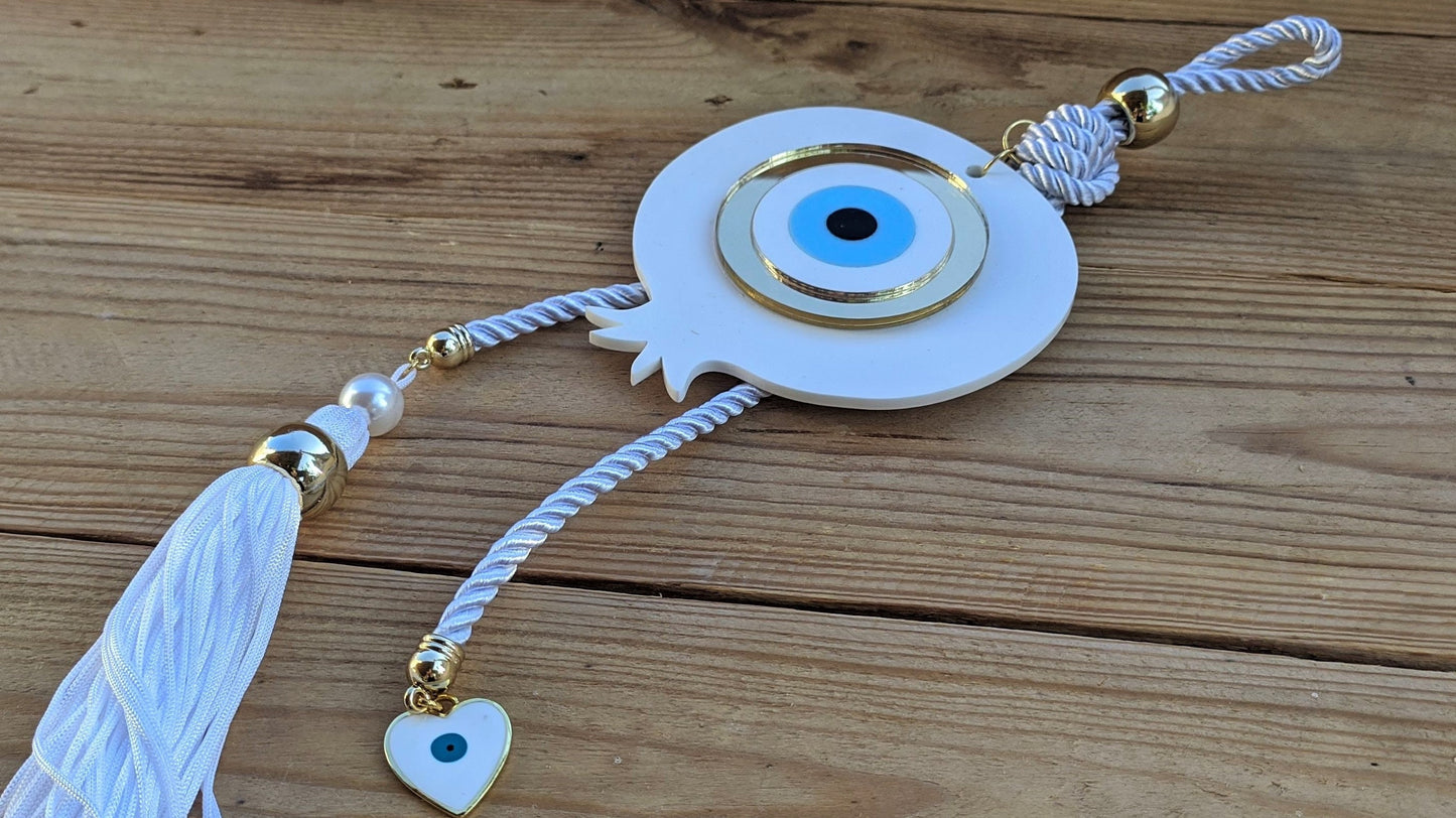 Evil Eye Pomegranate Wall Hanging - House Protection & Good Luck Decor