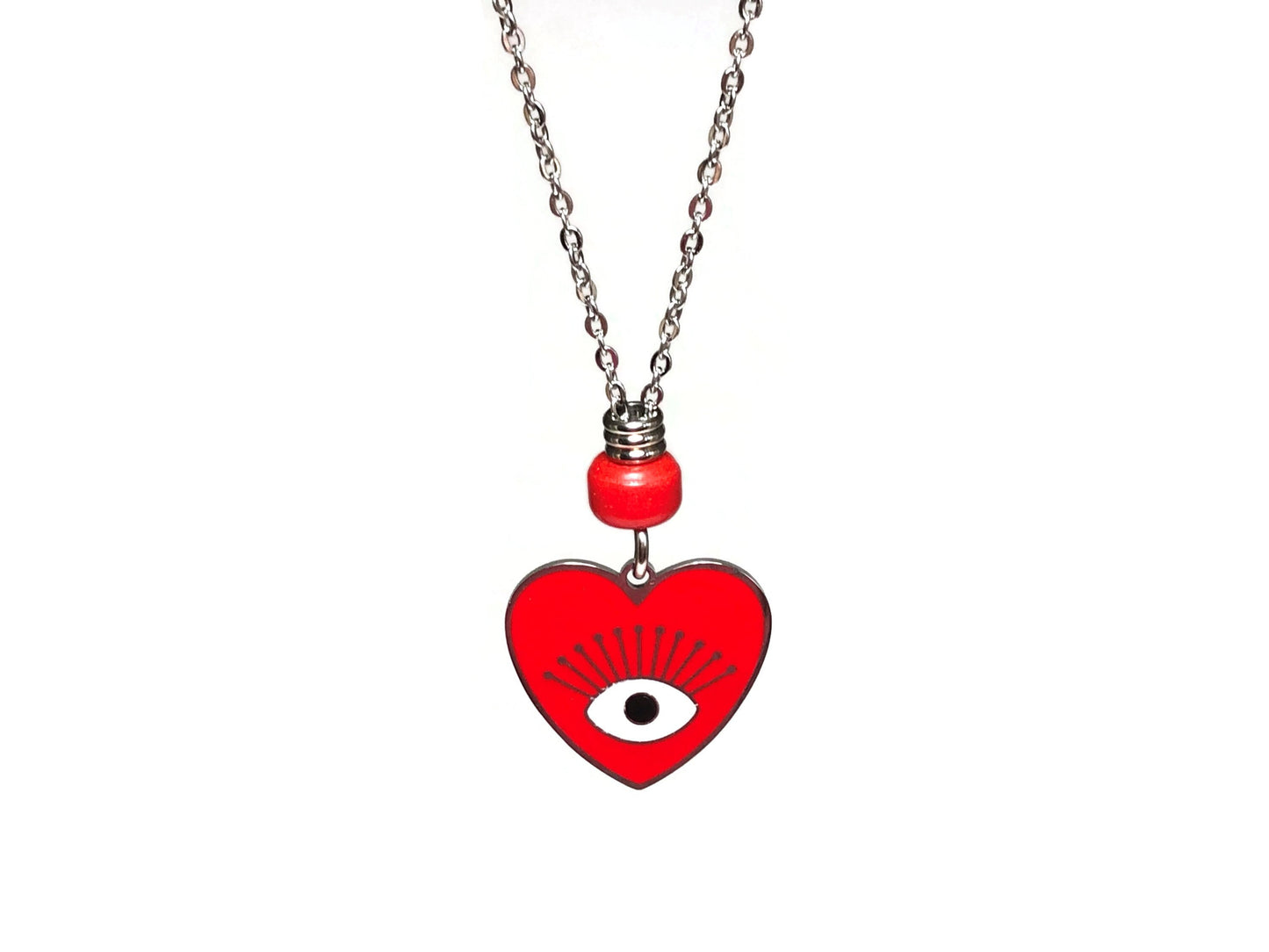 Bijou de Retroviseur Coeur Oeil Bleu