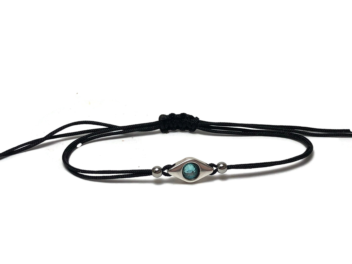 Bracelet Oeil Bleu Réglable - Bracelet Porte Bonheur - Cadeau pour Elle