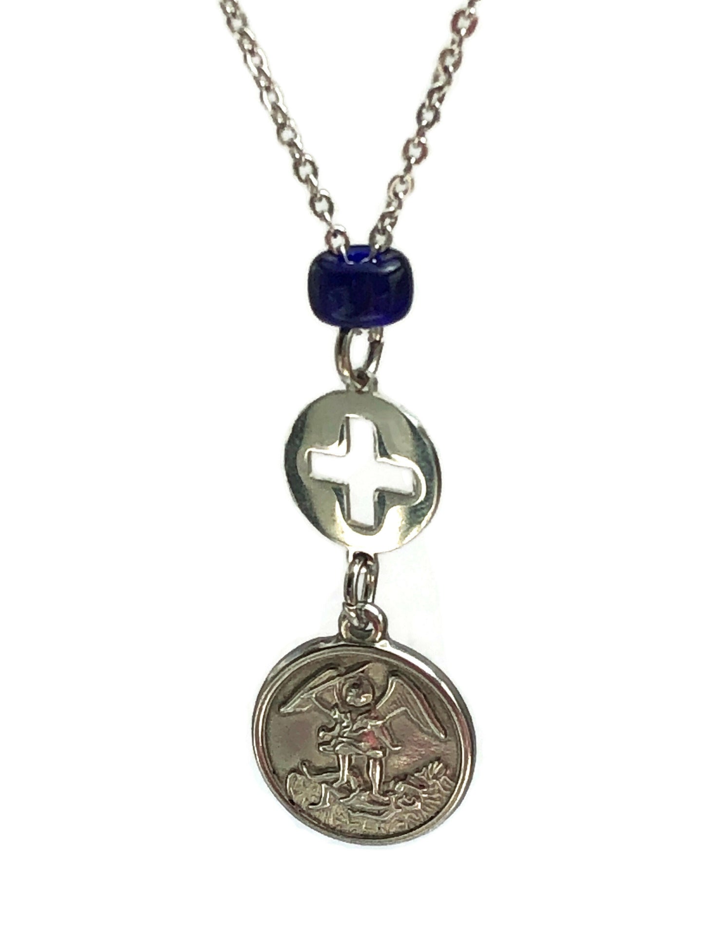 Angel & Cross Mirror charm - Stainless car charm - New car gift -