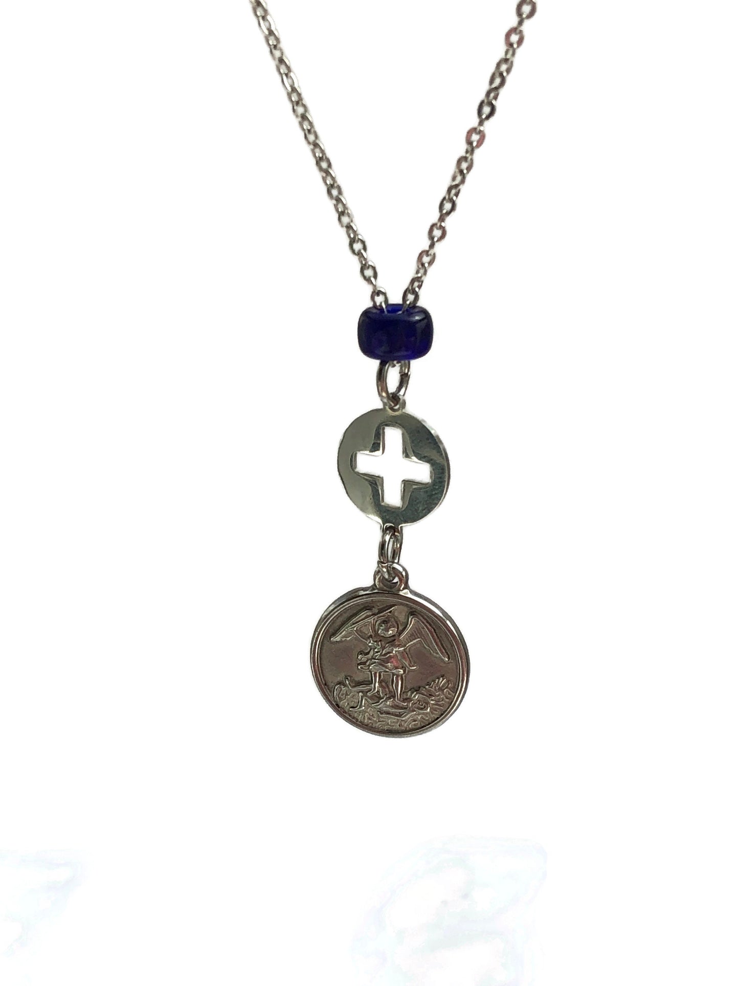 Angel & Cross Mirror charm - Stainless car charm - New car gift -