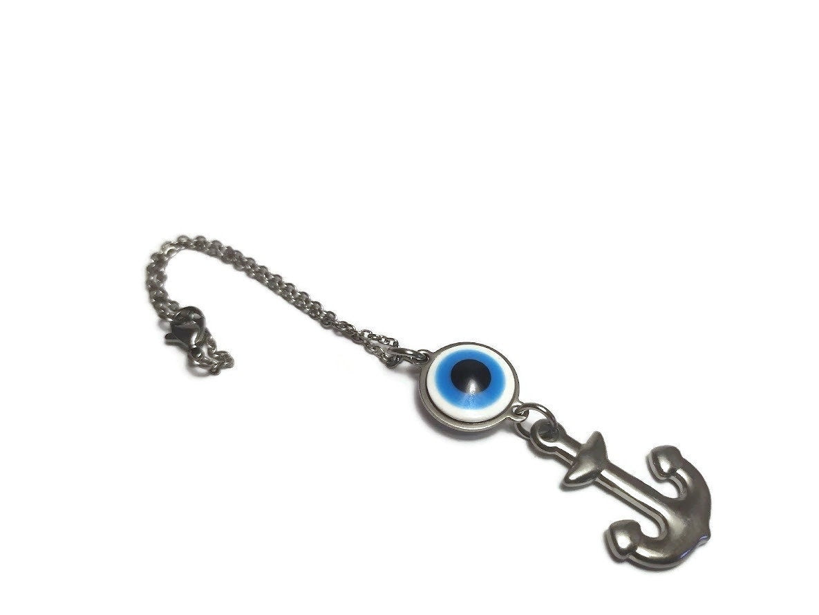 Anchor Evil Eye Car Charm - Car Protection