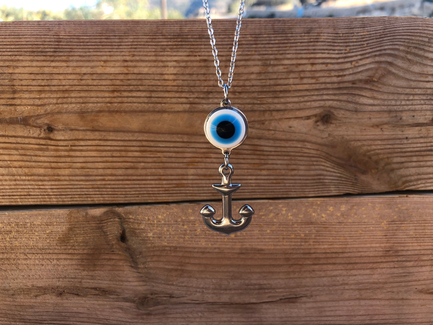 Anchor Evil Eye Car Charm - Car Protection