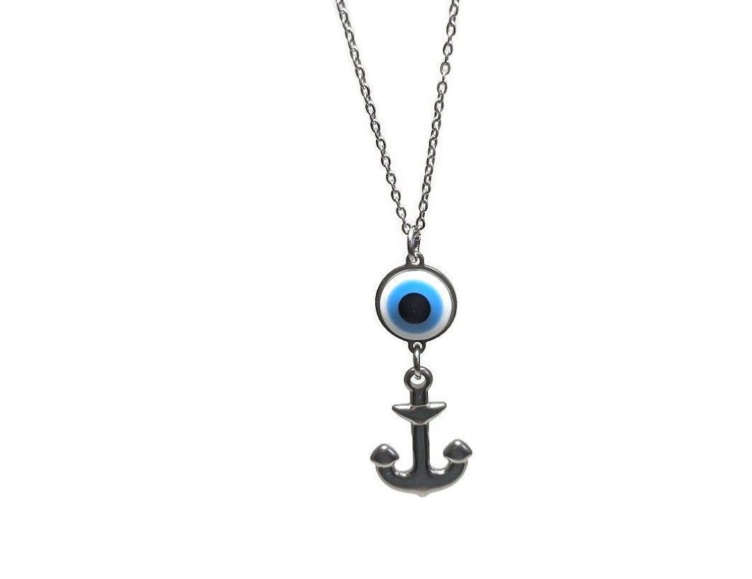 Anchor Evil Eye Car Charm - Car Protection