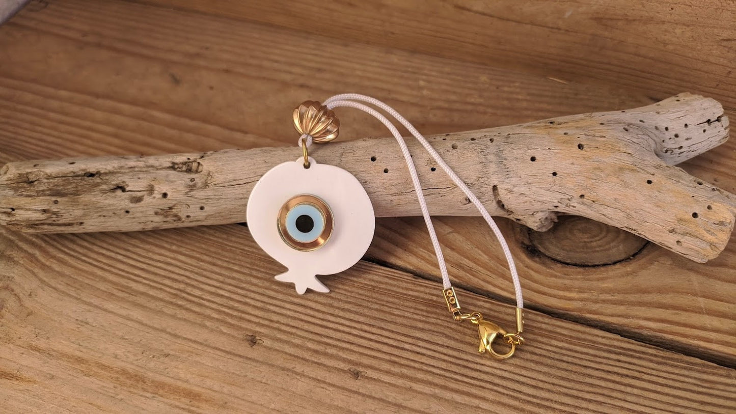 Evil eye pomegranate car mirror charm - Car accessories