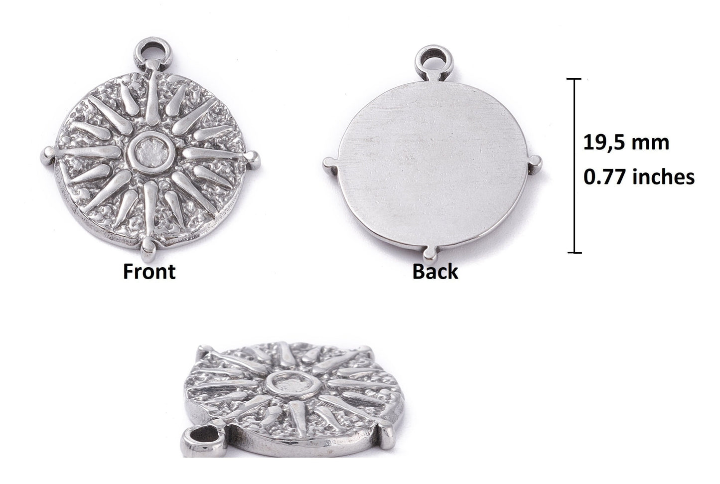 Collier Soleil Vergina en Acier Inoxydable