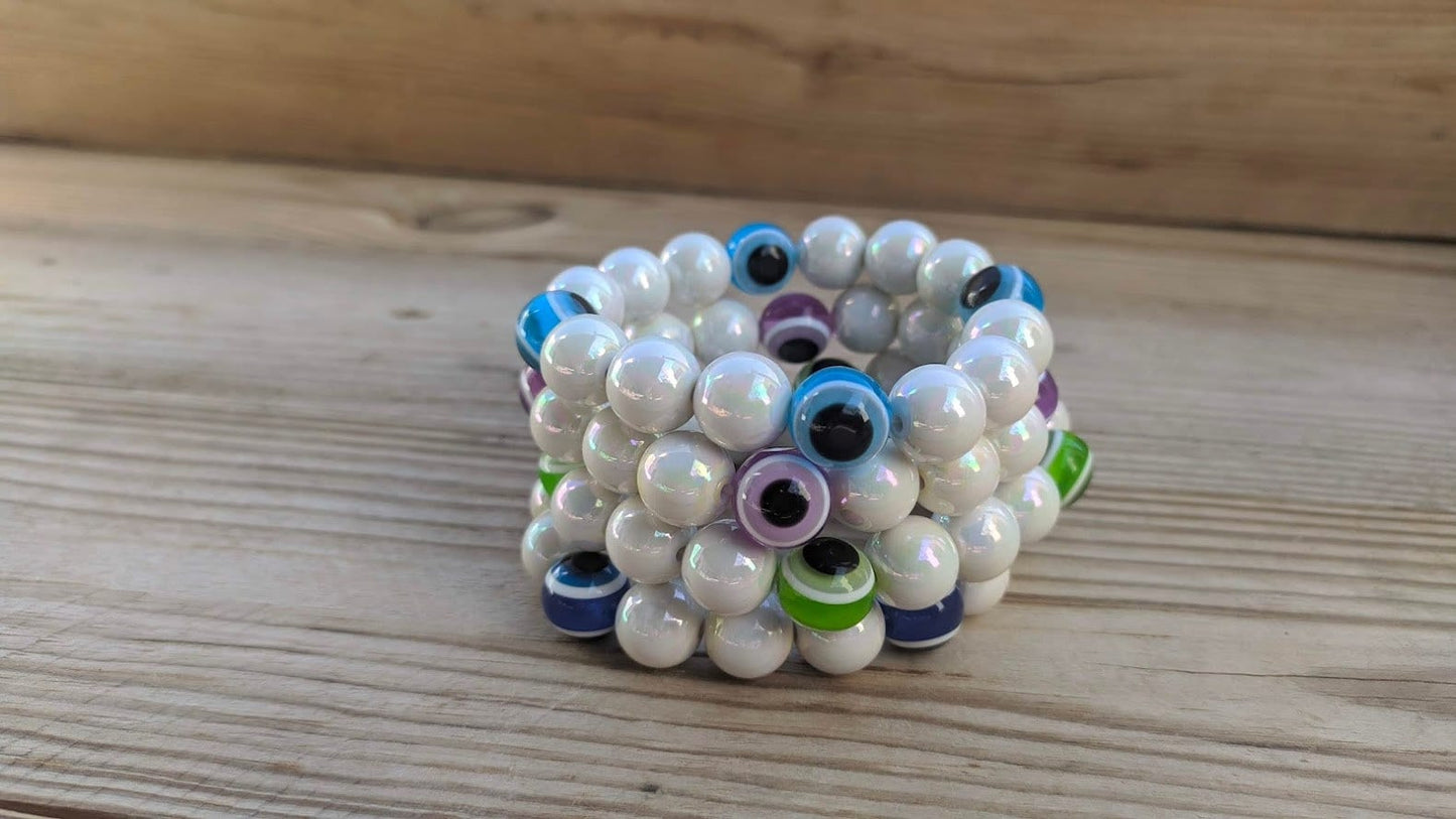 Evil Eye Stretch Bracelet - Greek gift - Protection Jewelry