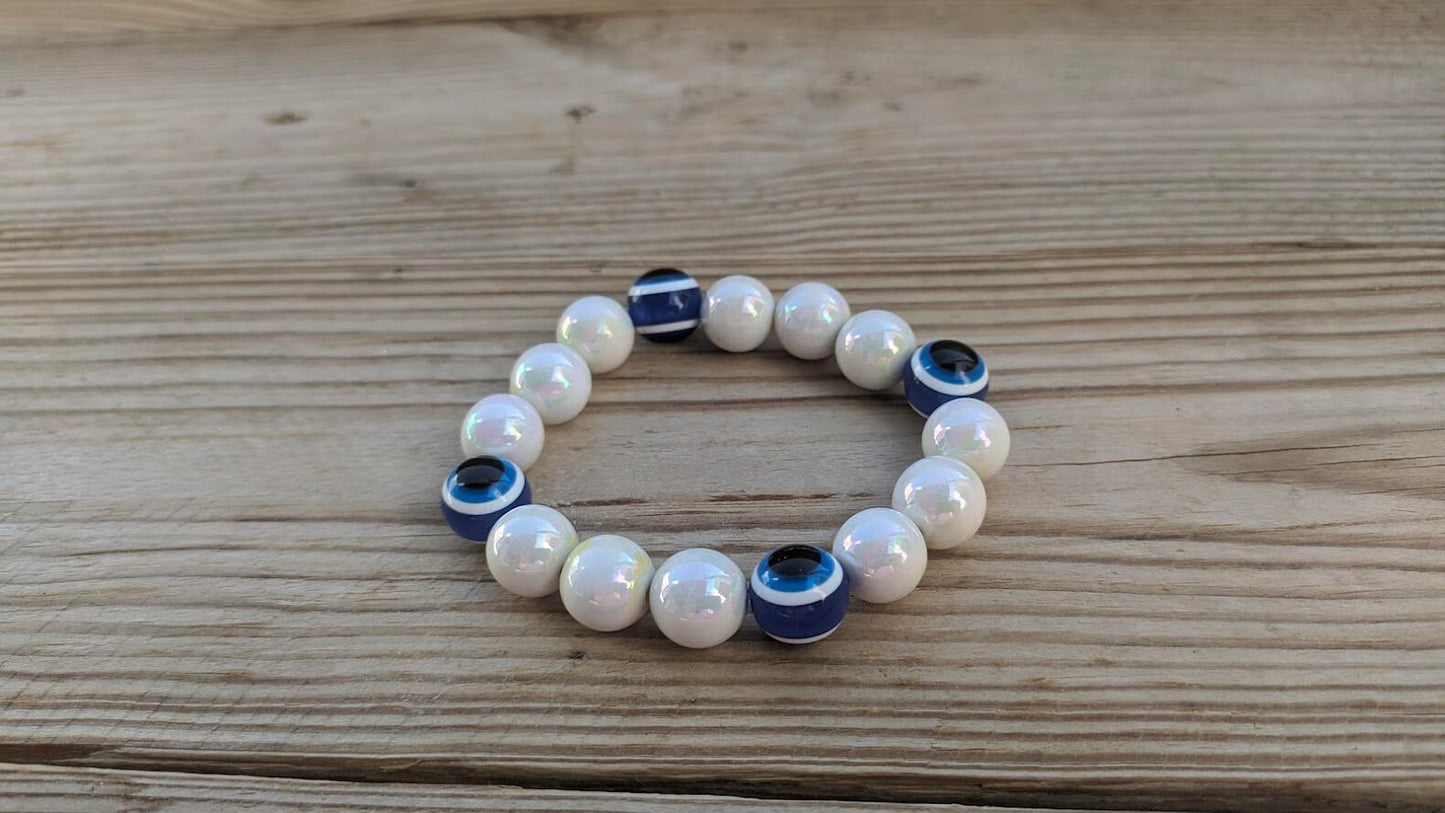 Evil Eye Stretch Bracelet - Greek gift - Protection Jewelry