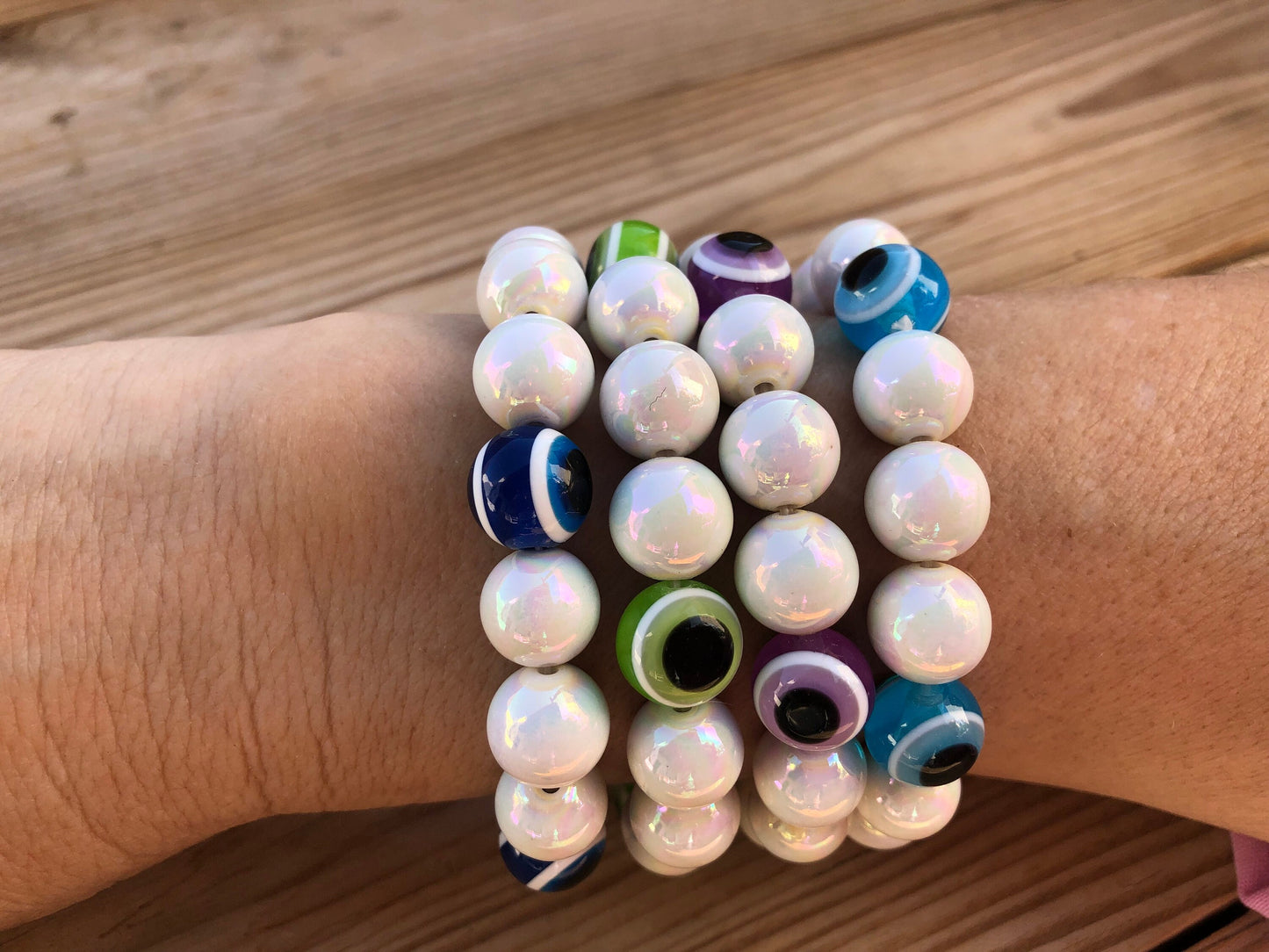 Evil Eye Stretch Bracelet - Greek gift - Protection Jewelry