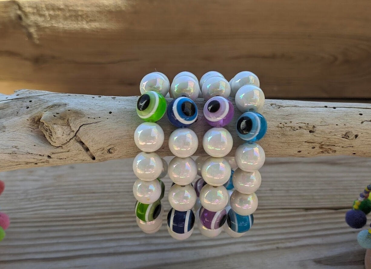 Evil Eye Stretch Bracelet - Greek gift - Protection Jewelry