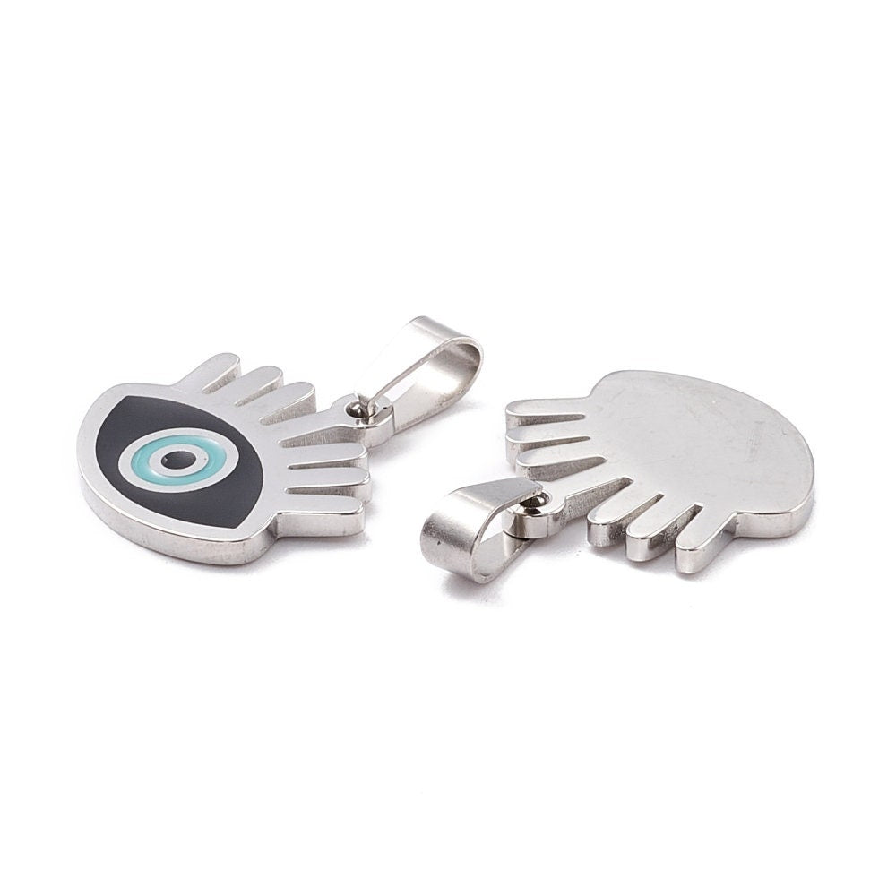 Collier oeil noir en Acier inoxydable