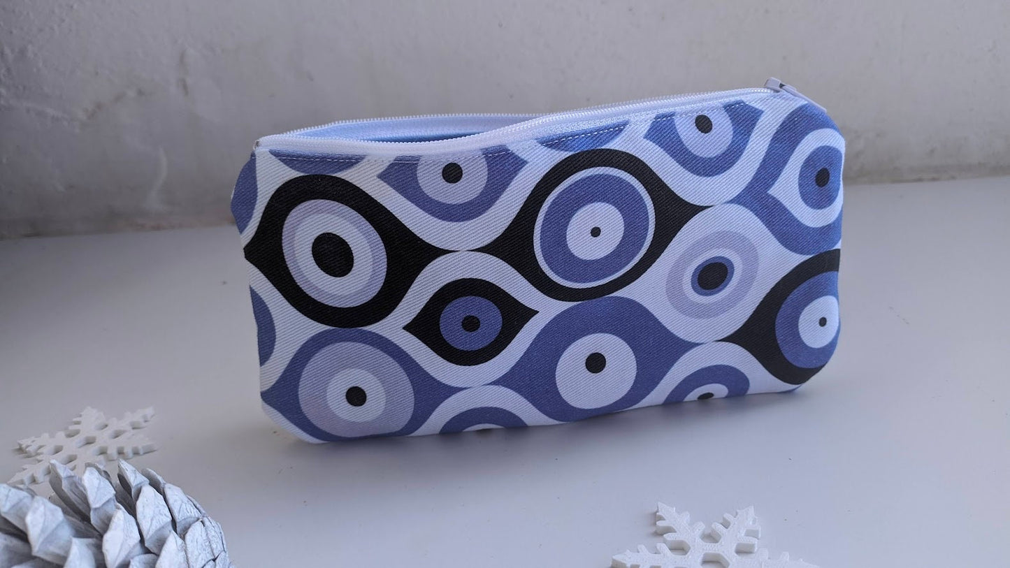 Pochette Tissu Oeil Bleu - Fabriqué en Grèce
