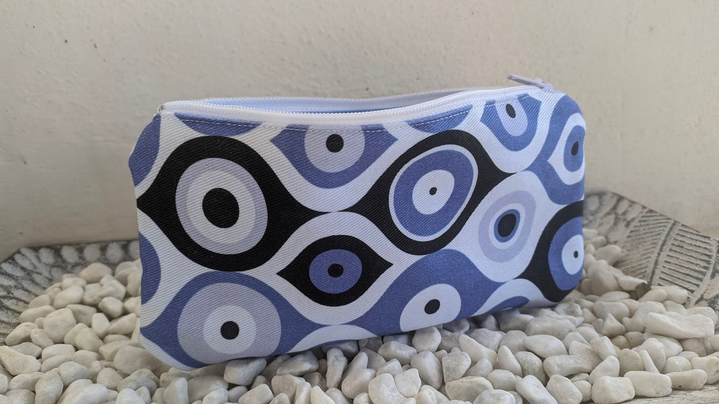 Pochette Tissu Oeil Bleu - Fabriqué en Grèce
