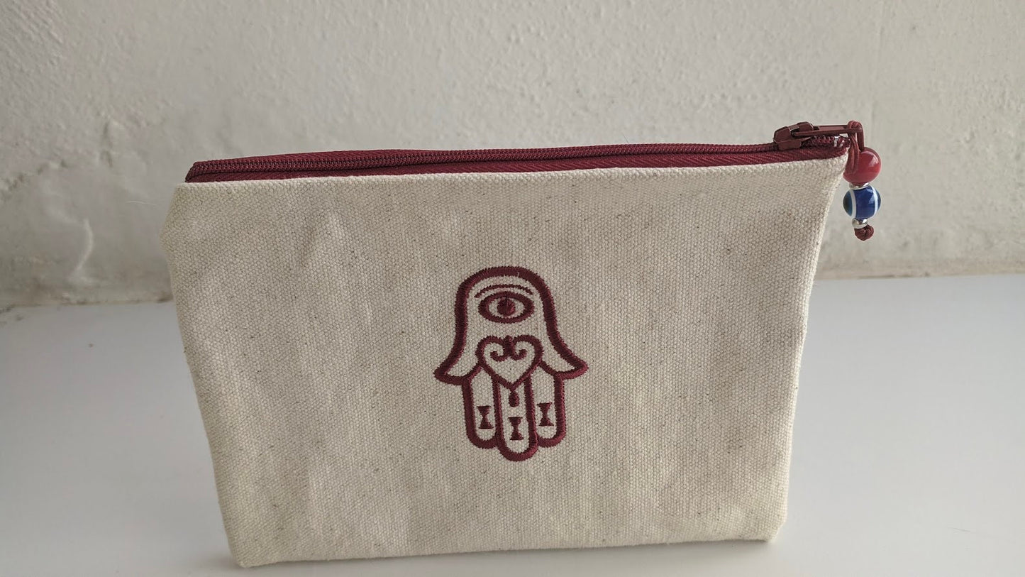 Pochette brodée Canvas – Pochette personnalisée – Cadeau grec