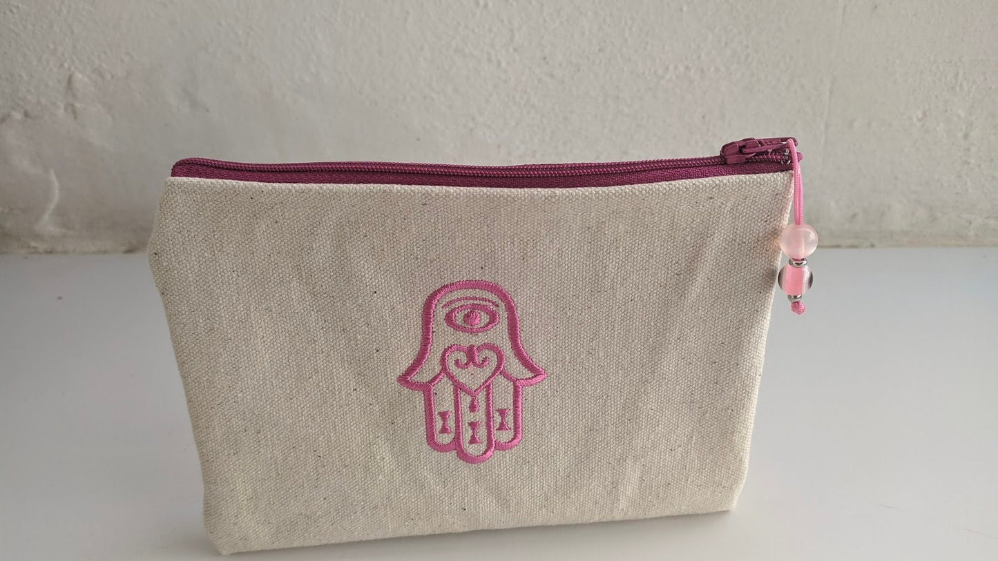 Pochette brodée Canvas – Pochette personnalisée – Cadeau grec