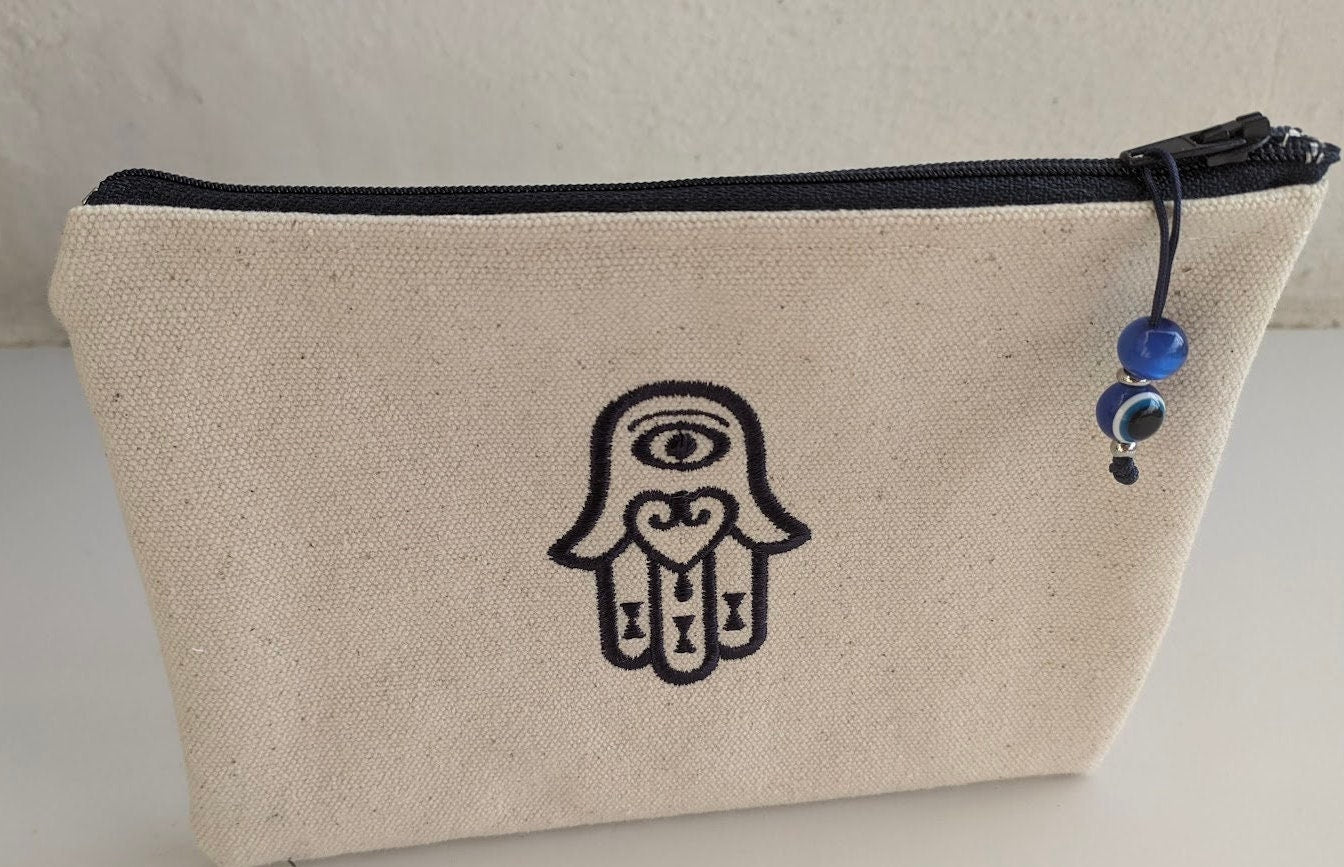Pochette brodée Canvas – Pochette personnalisée – Cadeau grec