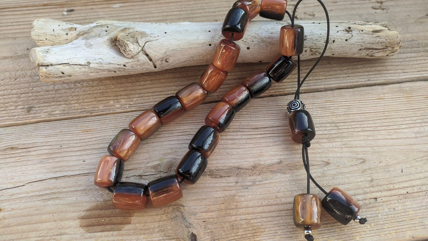 Greek worry beads - Red Komboloi - Anti Stress Gift - Men's gift