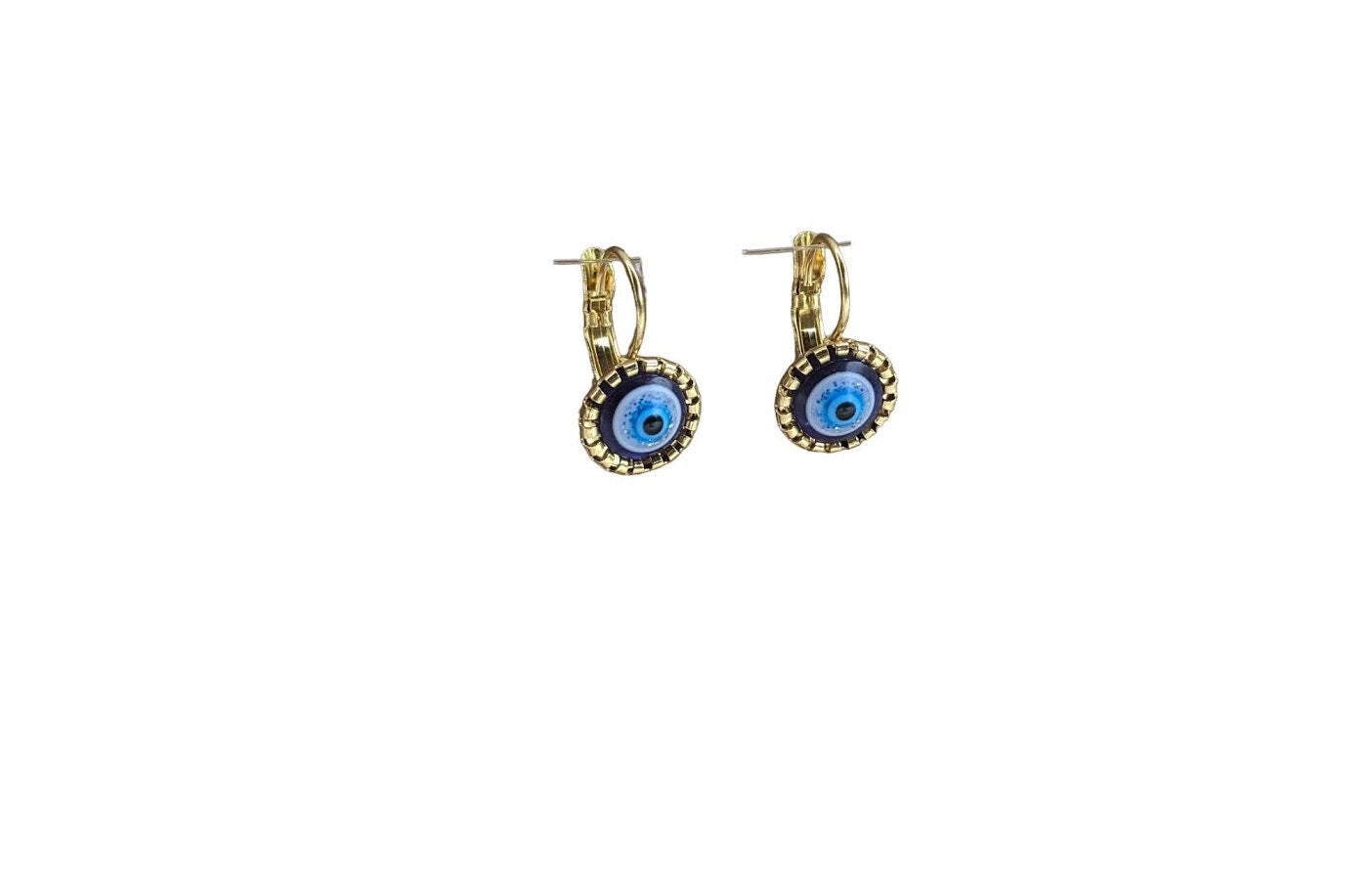 Gold Evil Eye Earrings - Golden Stainless steel earrings Gift for Her