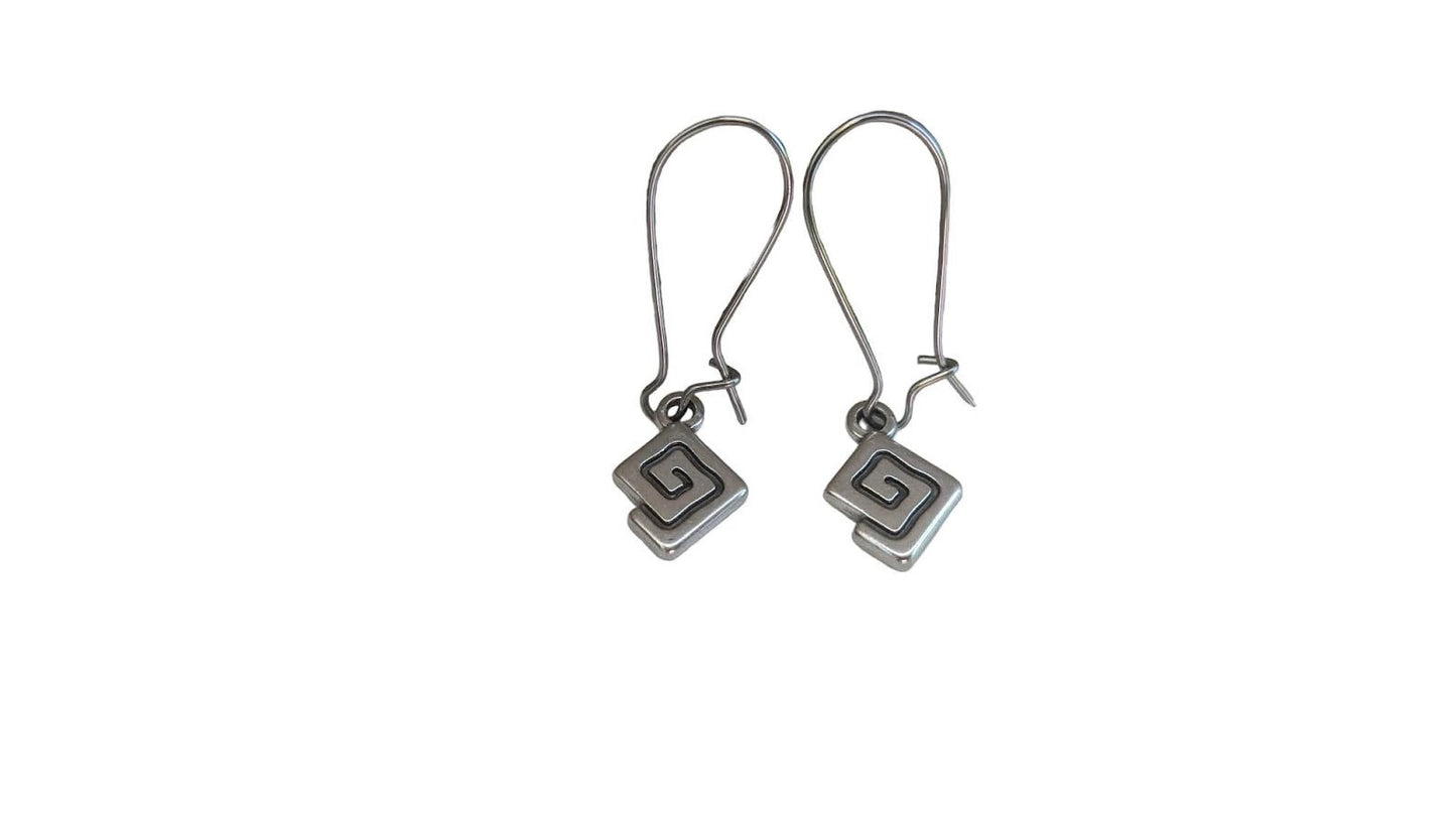 Boucles d'Oreilles Motif Grec - Bijou Ethnique Pour Elle
