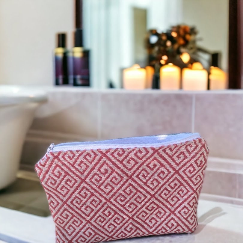 Pochette Tissu Motif Grec - 4 couleurs disponibles - Fabriqué en Grèce