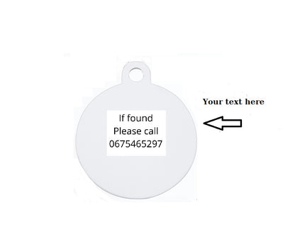 Personalized Evil Eye Dog Tag - Small Medium Dog Tag - Available in 6 Colors