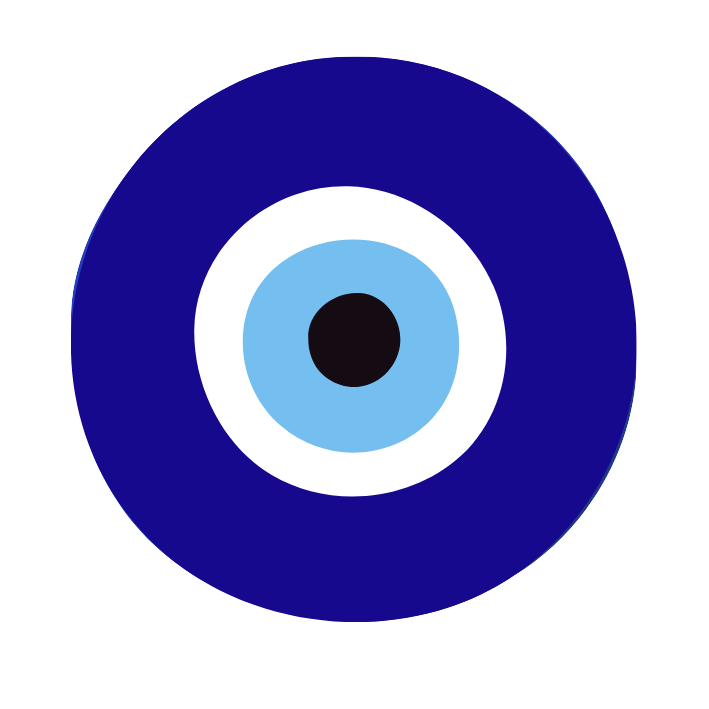 Evil Eye Dog Tag - Small Medium Dog Tag - Available in 8 Designs