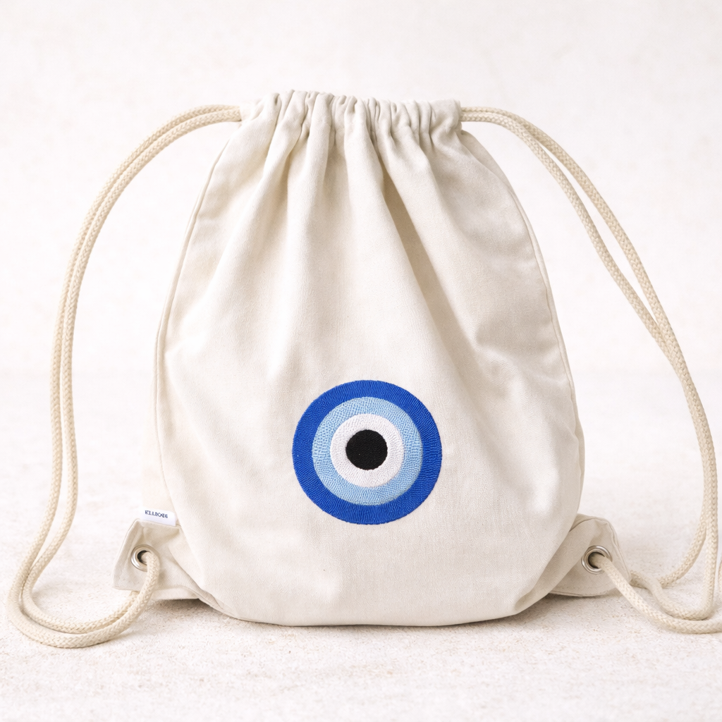 Pochette Tissu Oeil bleu