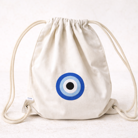 Pochette Tissu Oeil bleu