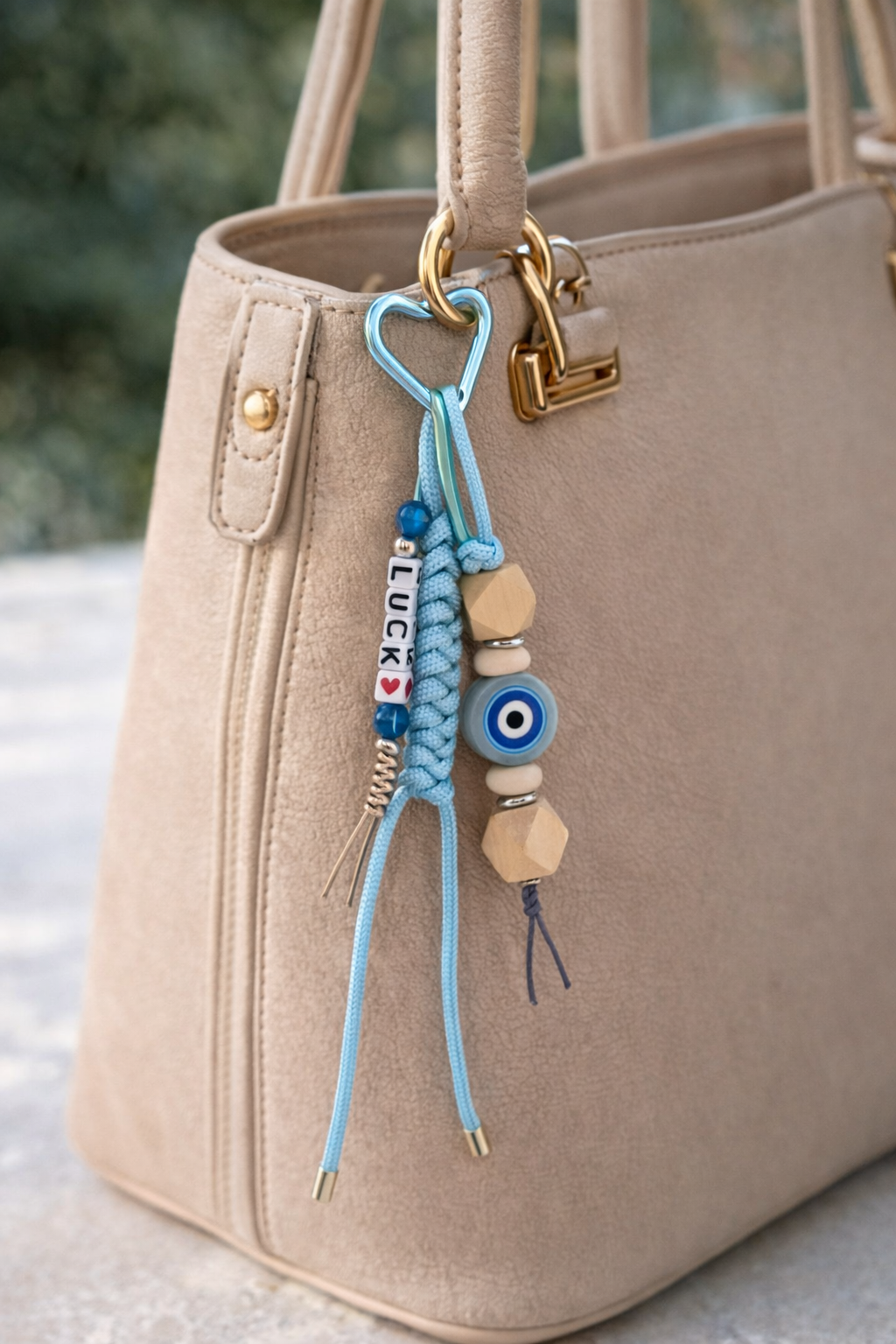 Bijou de sac oeil bleu - Bijou Porte Bonheur - Décoration Sac