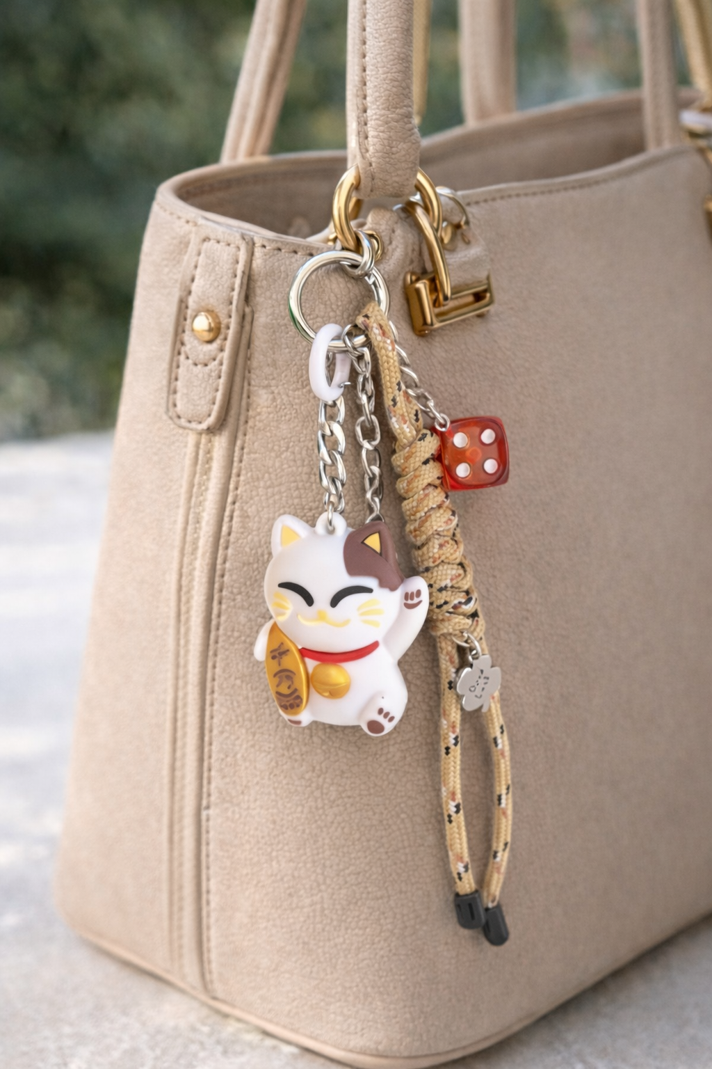 Bijou de Sac Chat Japonnais Porte bonheur 