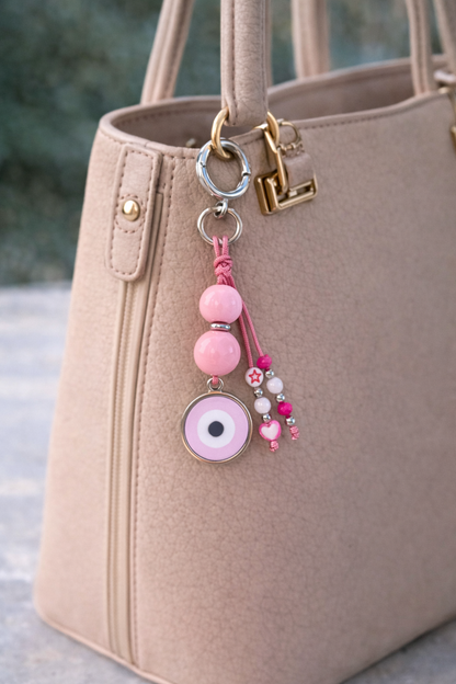 Bijou de Sac ou Porte clés Oeil Bleu ciel Porte-Bonheur – Élégance et Protection