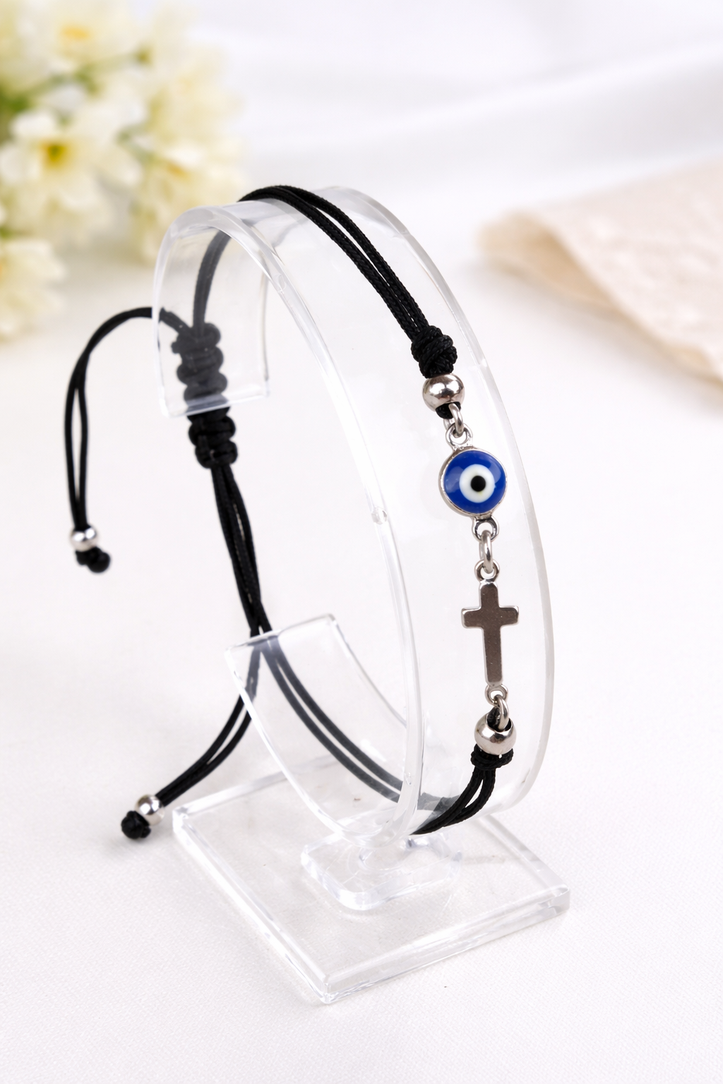 Bracelet Blue Evil Eye Cross - Bijoux grecs - Cadeau pour elle