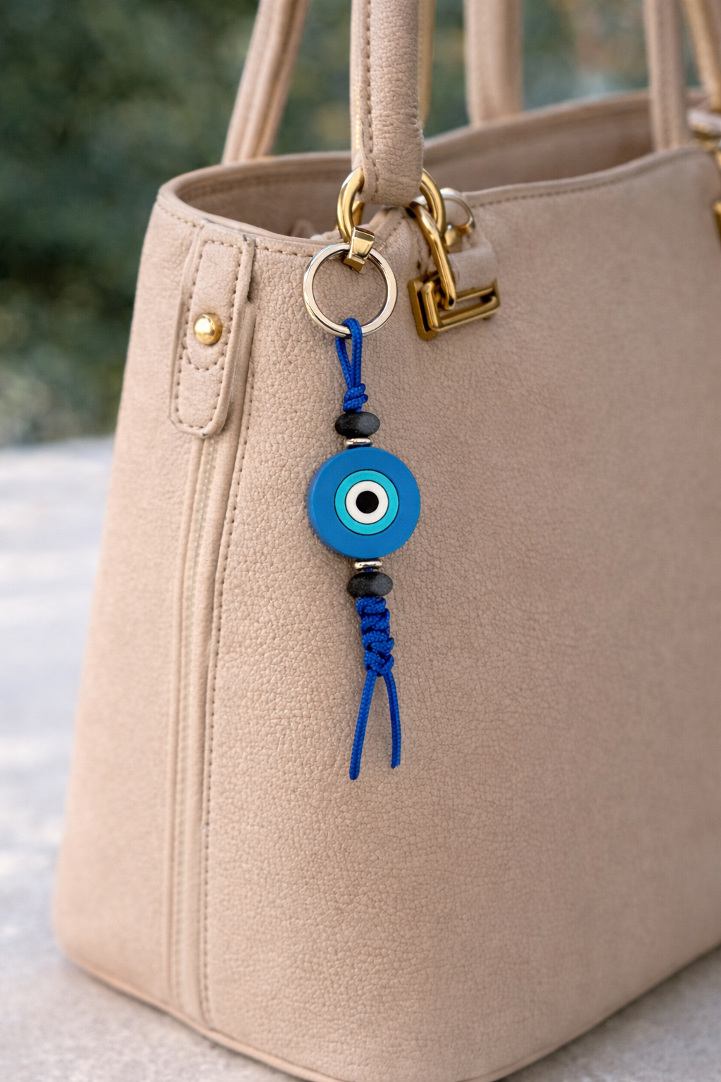 Bijou de Sac Oeil Bleu En Silicone - Bijou Grec Porte Bonheur