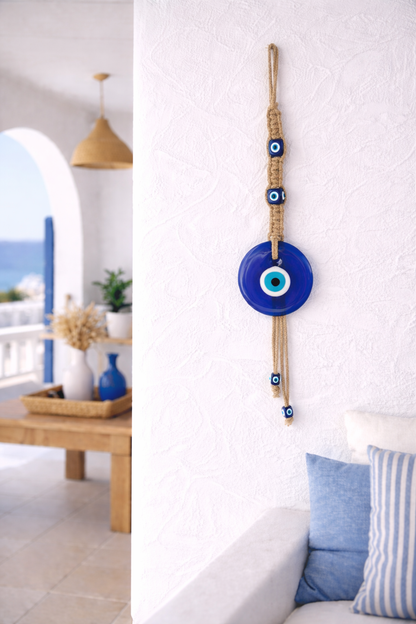 Decoration murale oeil bleu en verre Extra Large  