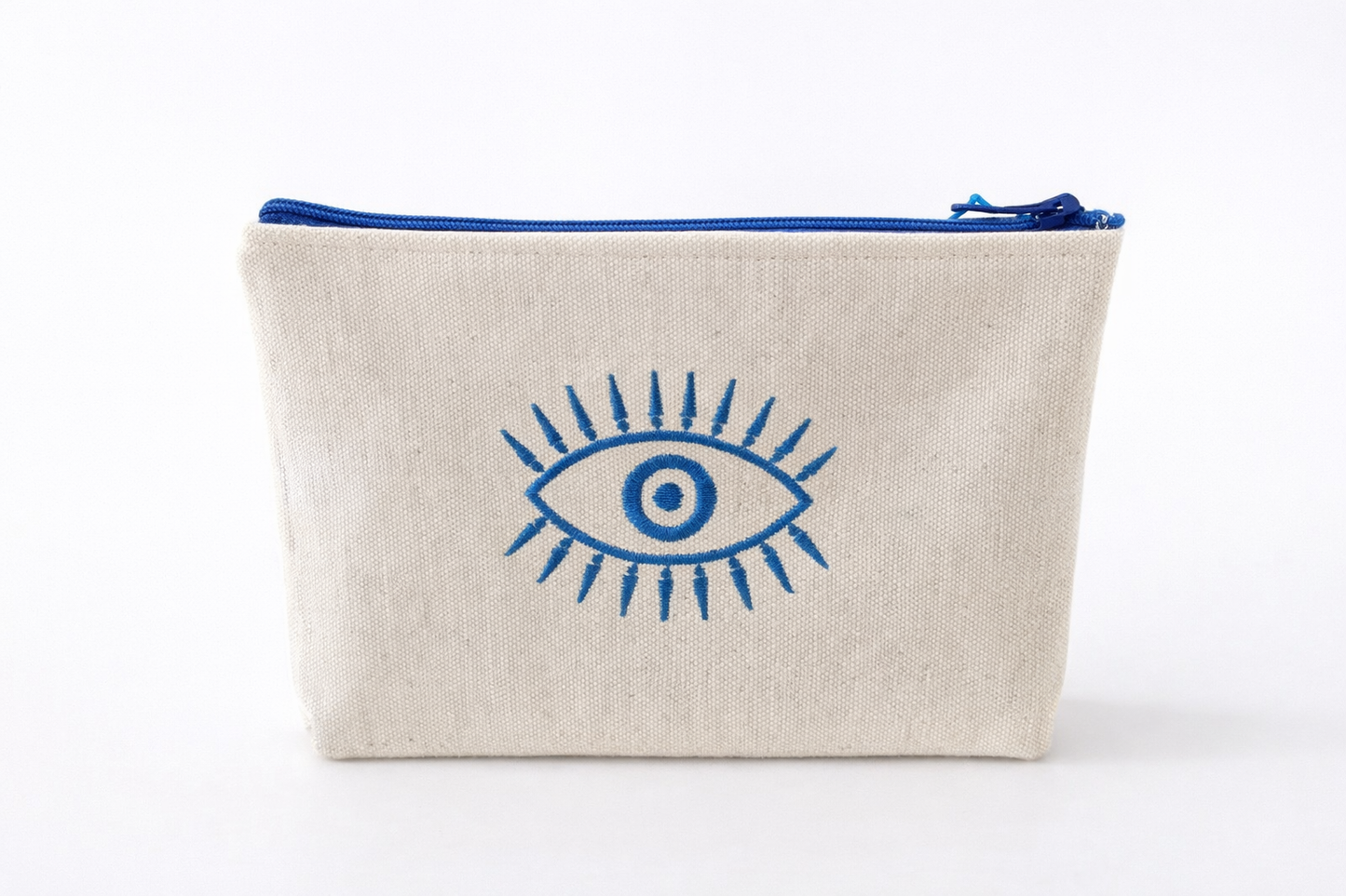 Canvas Evil Eye Embroidered Pouch – Custom pouch – Greek Gift