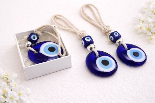 Evil Eye Glass Charm - Wall Hanging - Greek Gift - House Protection
