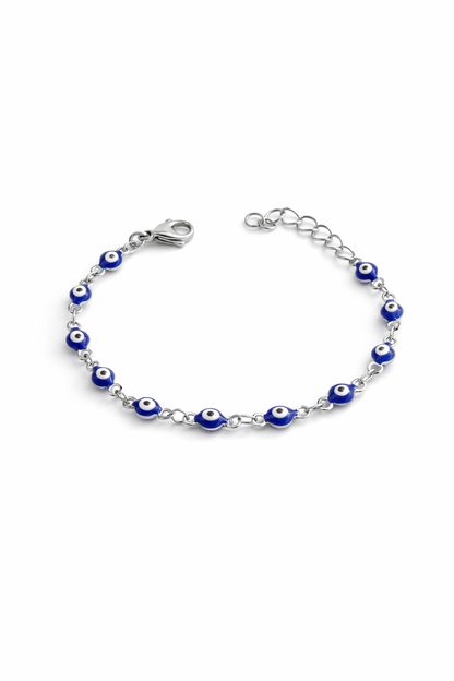 Protective Evil Eye Bracelet for Baby & Child - Stainless Steel Protection Charm - New Mom Gift
