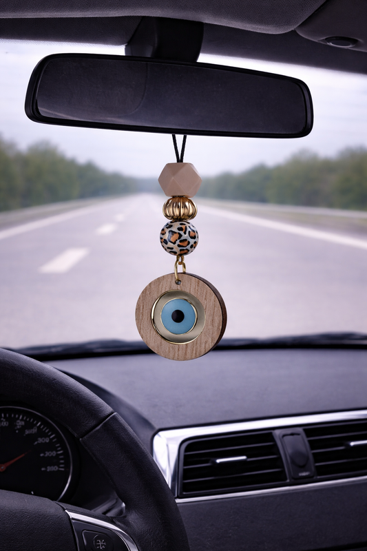 Bijou de rétroviseur Oeil Bleu en Bois
