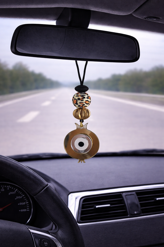 Pomegranate Evil Eye Car Charm - Plexiglass Car Charm - New Driver Gift