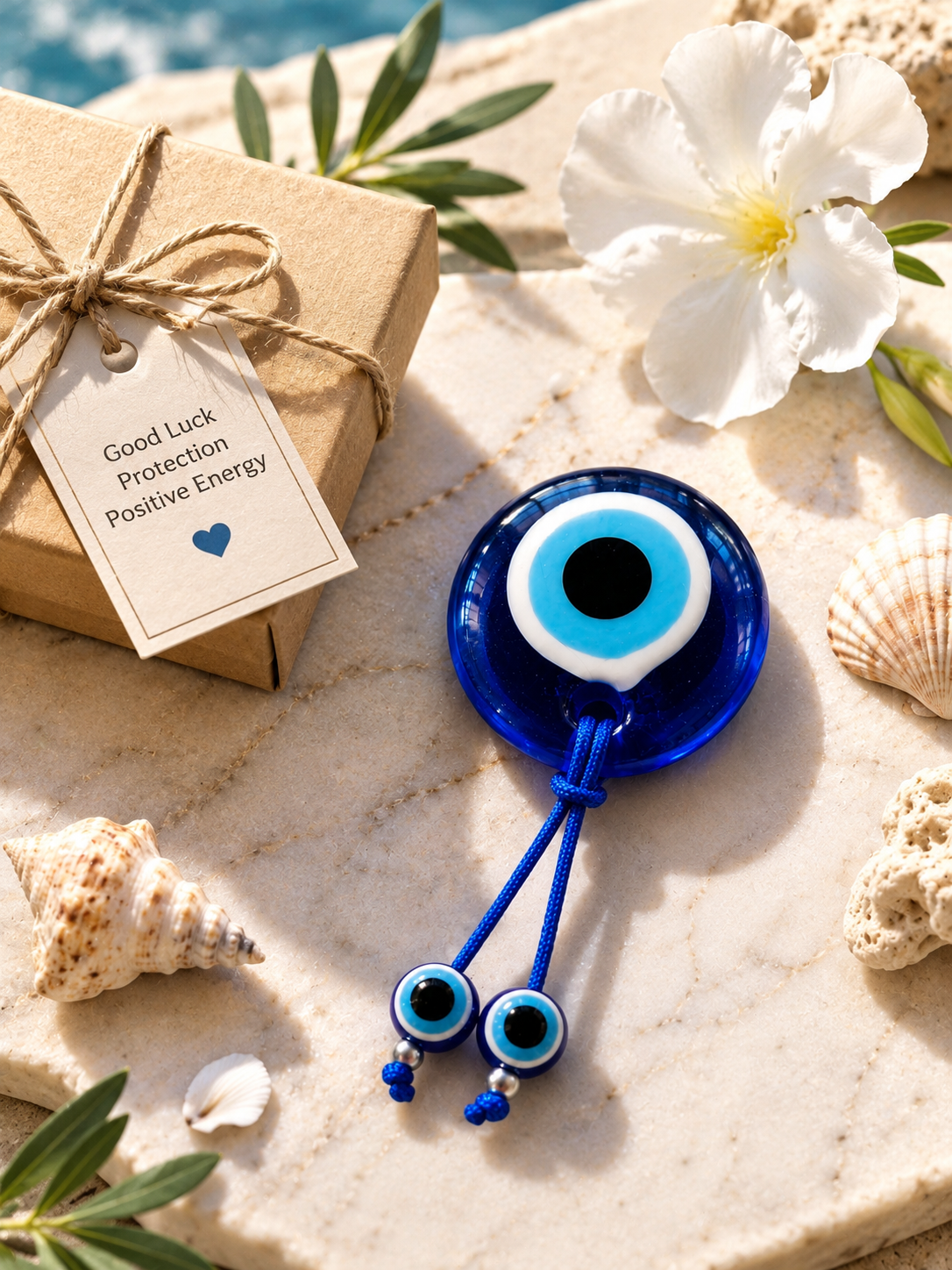 Glass Evil Eye Fridge Magnet | Greek Lucky Charm | Handmade Home Decor Gift