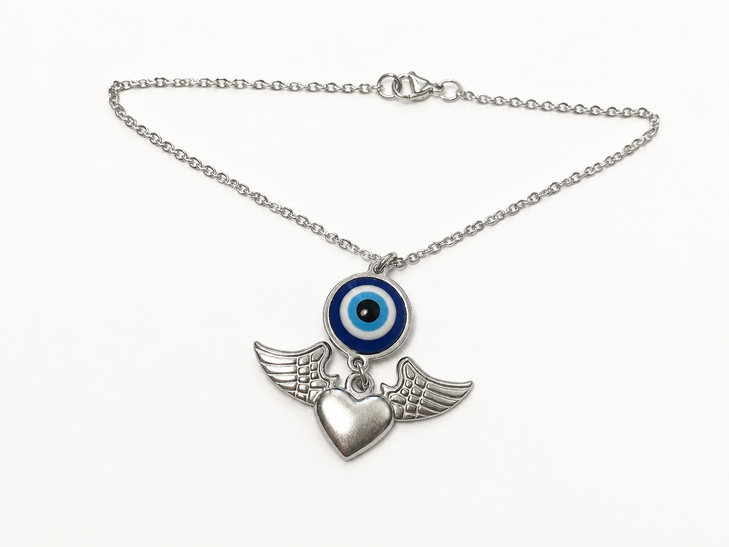 Angel Wings Evil eye Mirror charm - new car gift - Car accessories